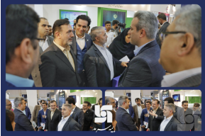 بازدید رئیس هیات مدیره و مدیرعامل سازمان منطقه آزاد قشم از غرفه بیمه سرمد