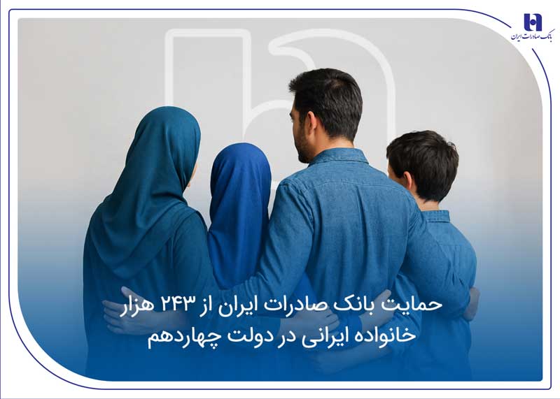 حمایت بانک صادرات ایران از 243 هزار خانواده ایرانی در دولت چهاردهم